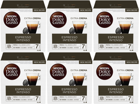 Kapsułki Nescafé Dolce Gusto Espresso Intenso 6x16 sztuk